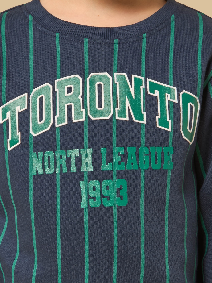Toronto Print Striped Sweatshirt