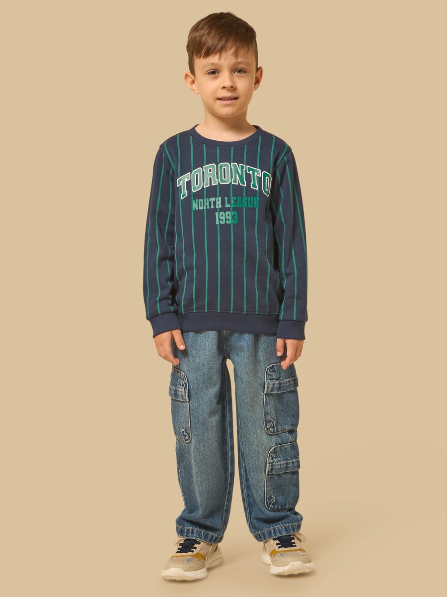 Toronto Print Striped Sweatshirt