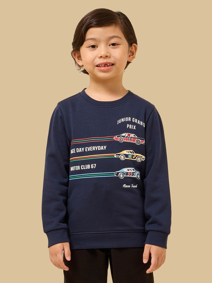 Race Car Print Sweatshirt