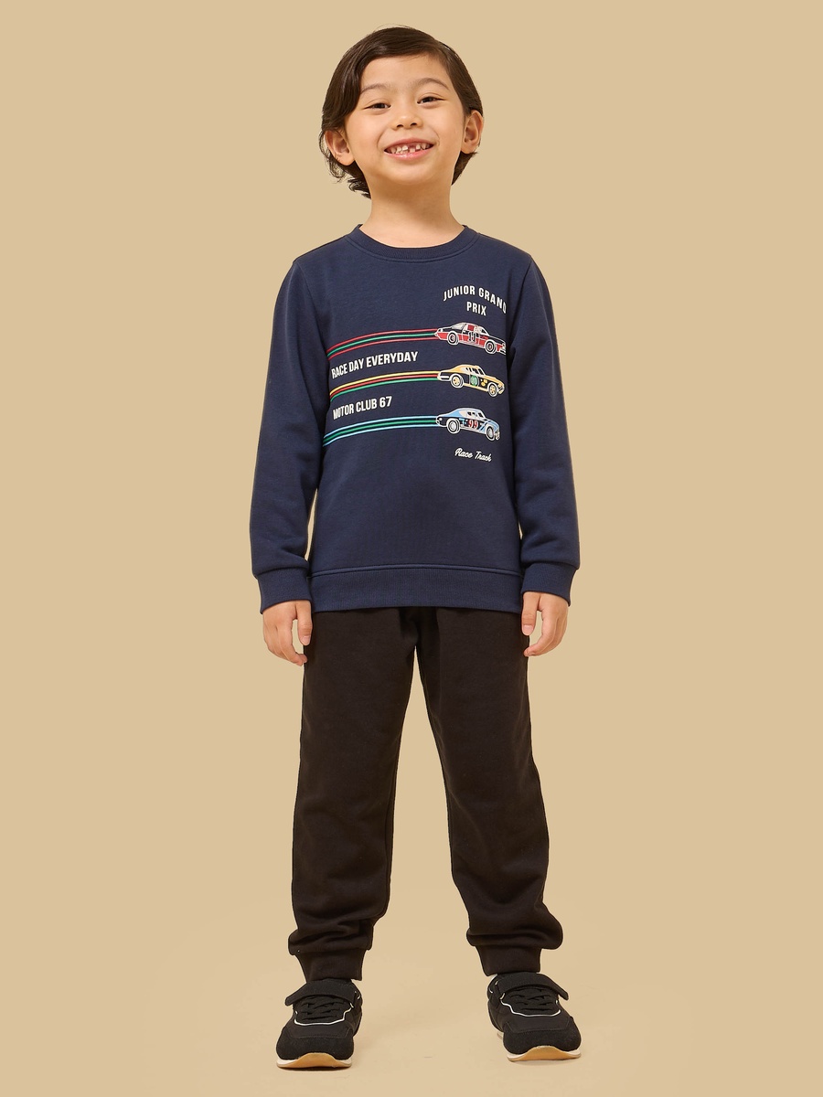 Race Car Print Sweatshirt