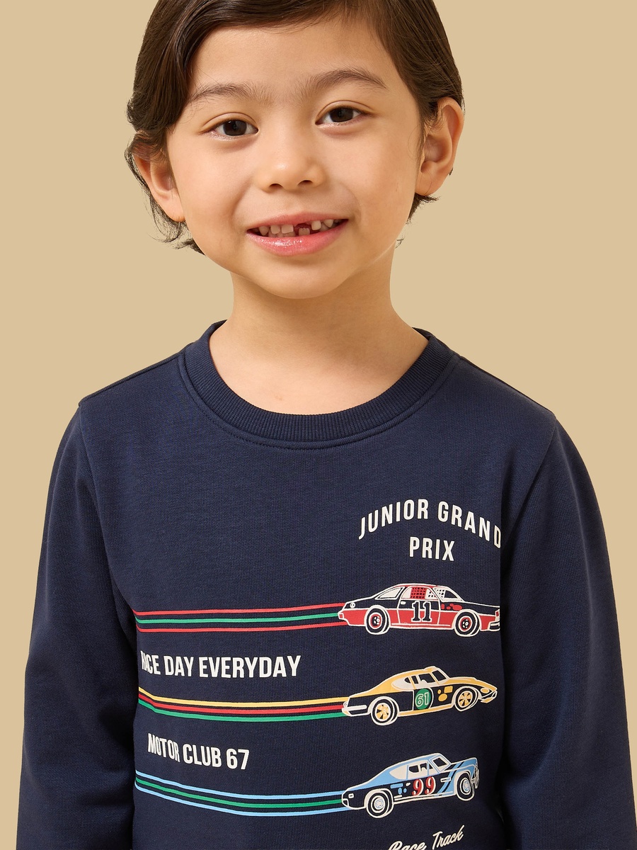 Race Car Print Sweatshirt