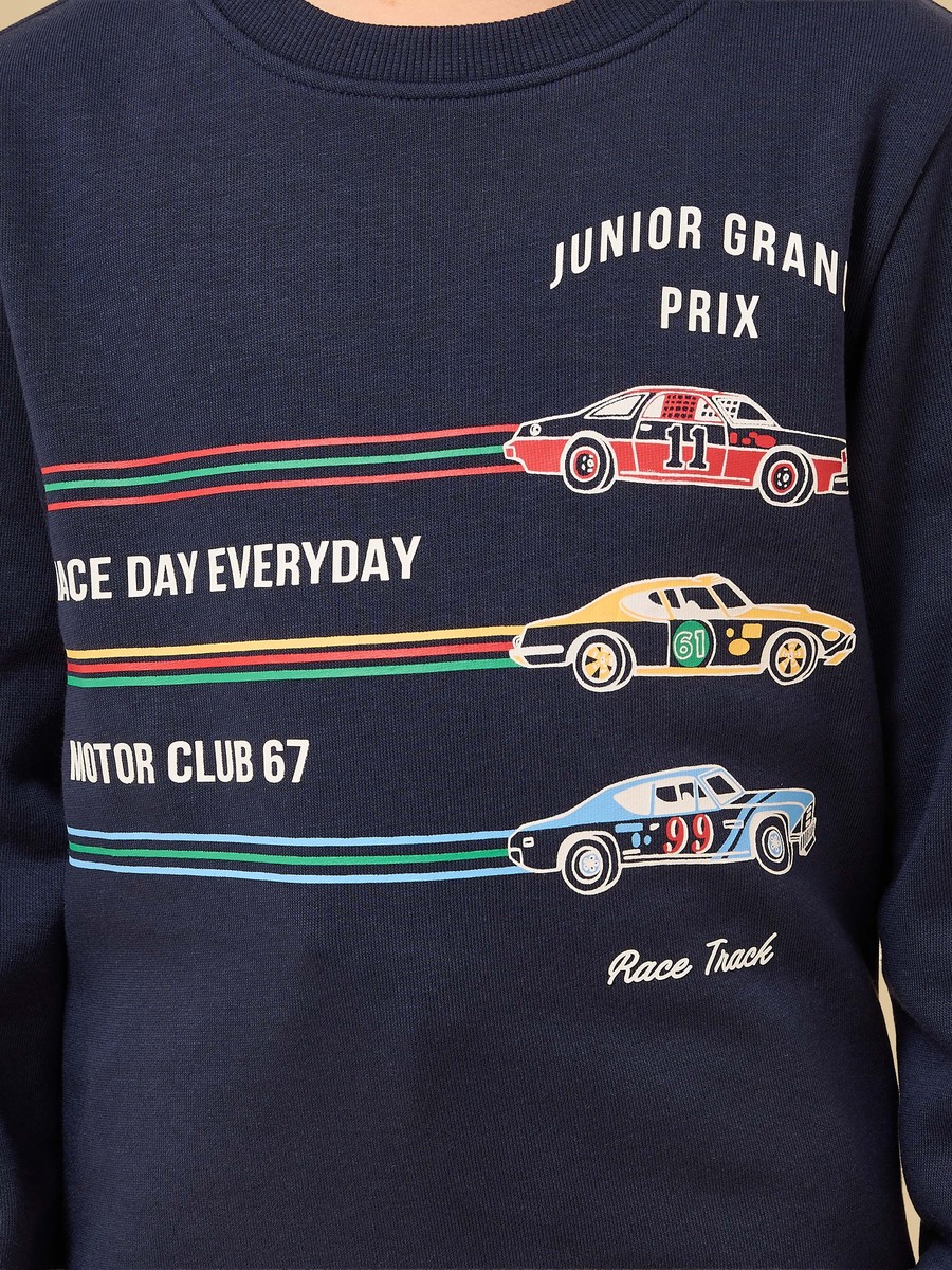 Race Car Print Sweatshirt