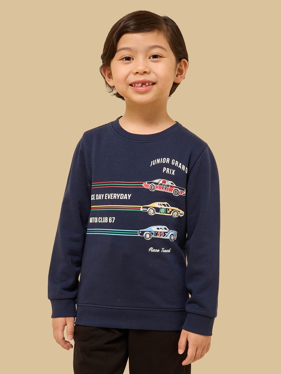 Race Car Print Sweatshirt
