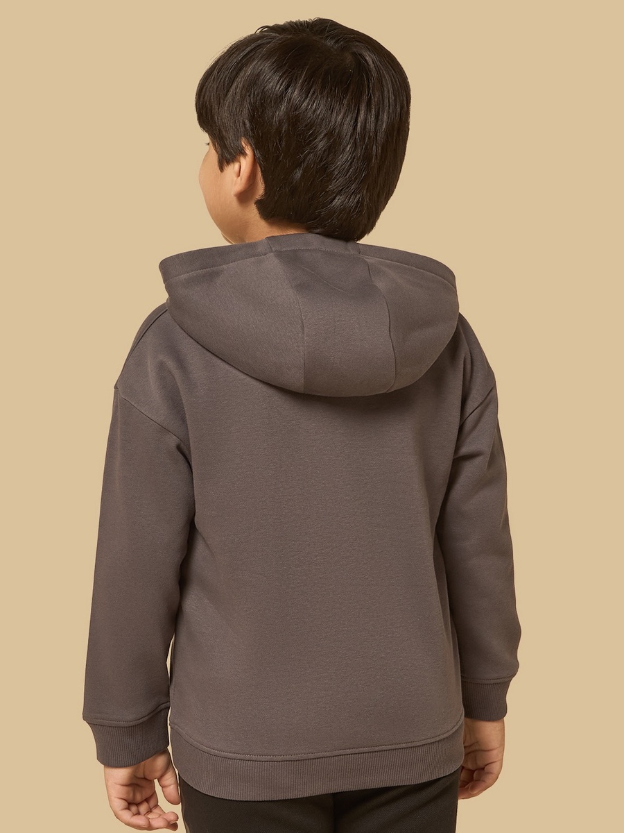 Teddy Bear Print Hooded Sweatshirt