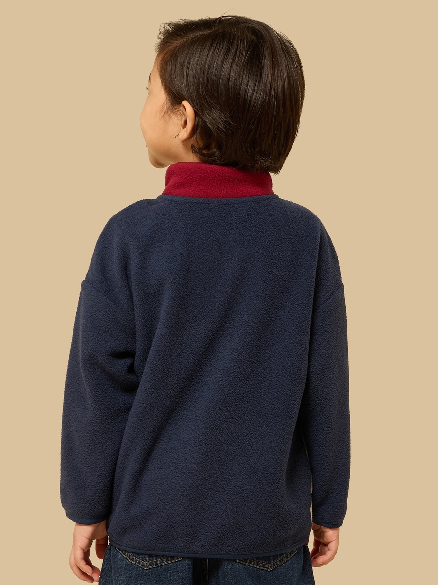 Colourblock High Neck Fleece Sweatshirt