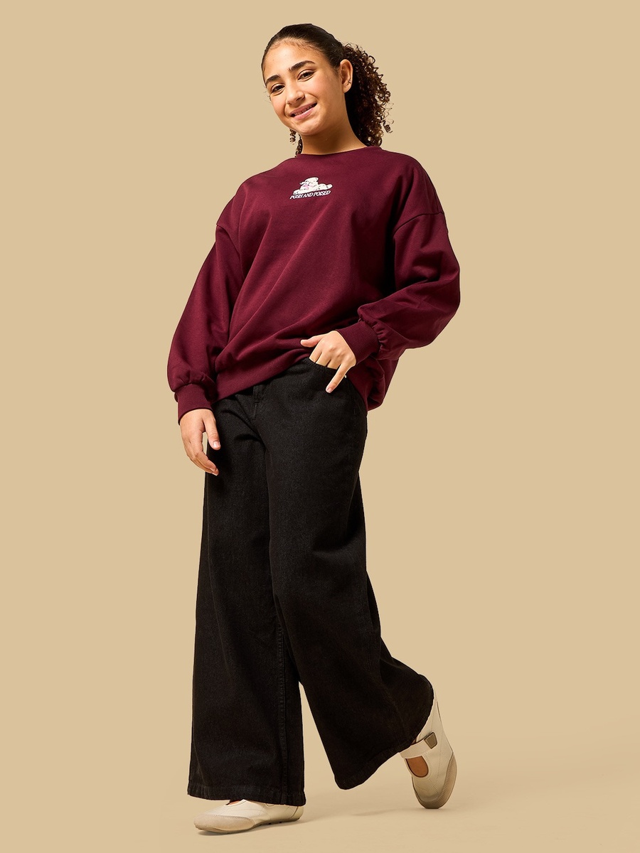 Puppy Print Oversized Sweatshirt