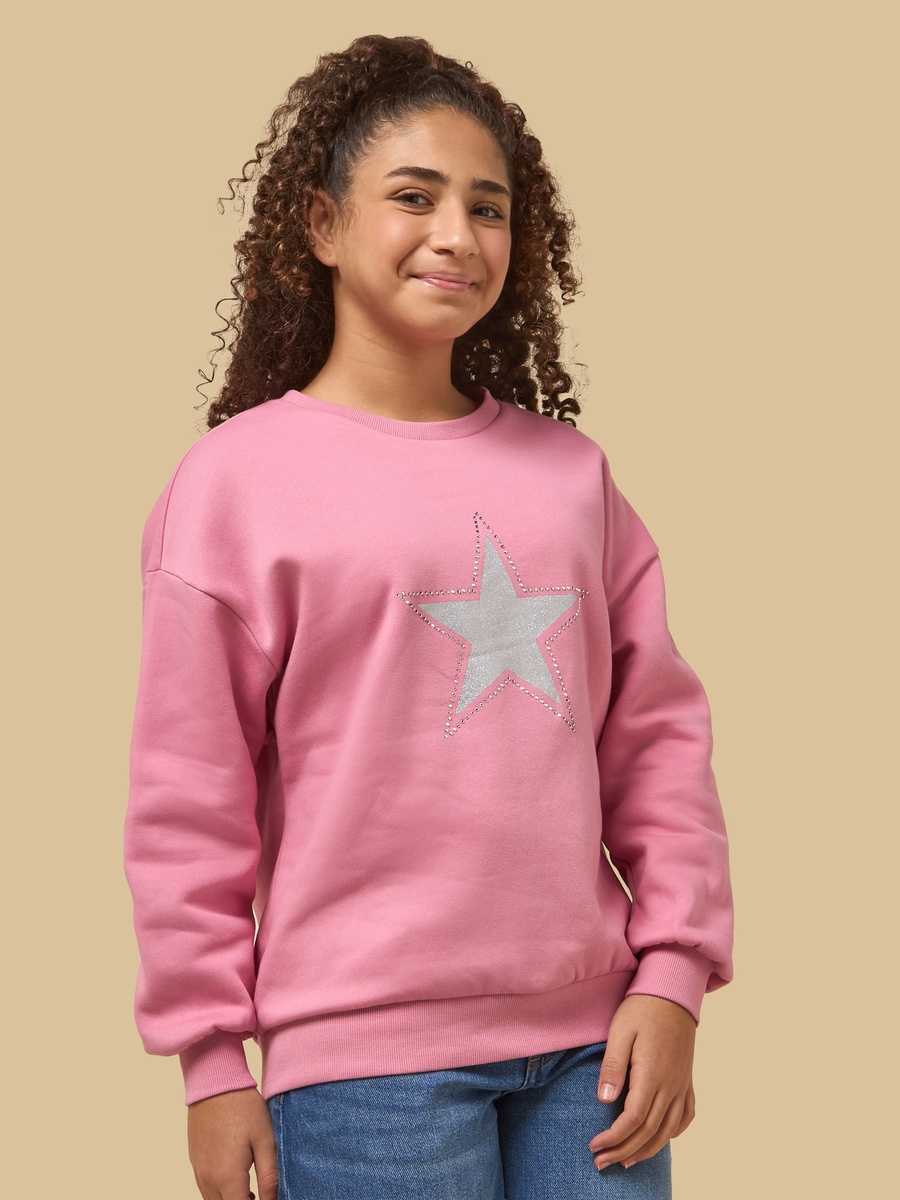 Embellished Star Oversized Sweatshirt