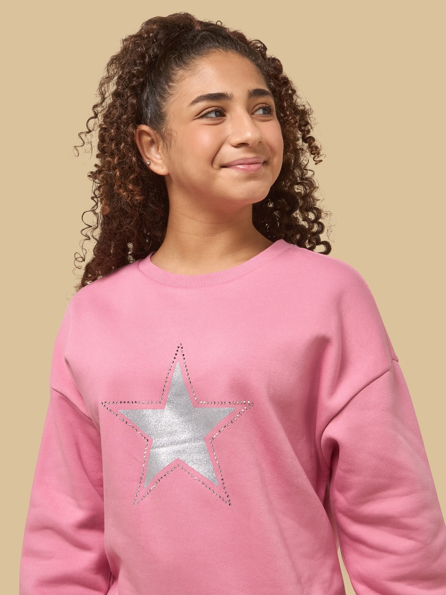 Embellished Star Oversized Sweatshirt