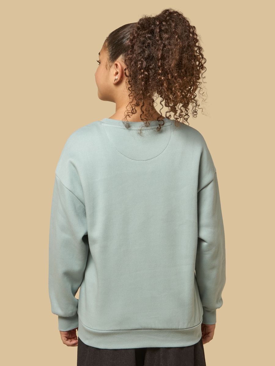 Heart Print Oversized Sweatshirt