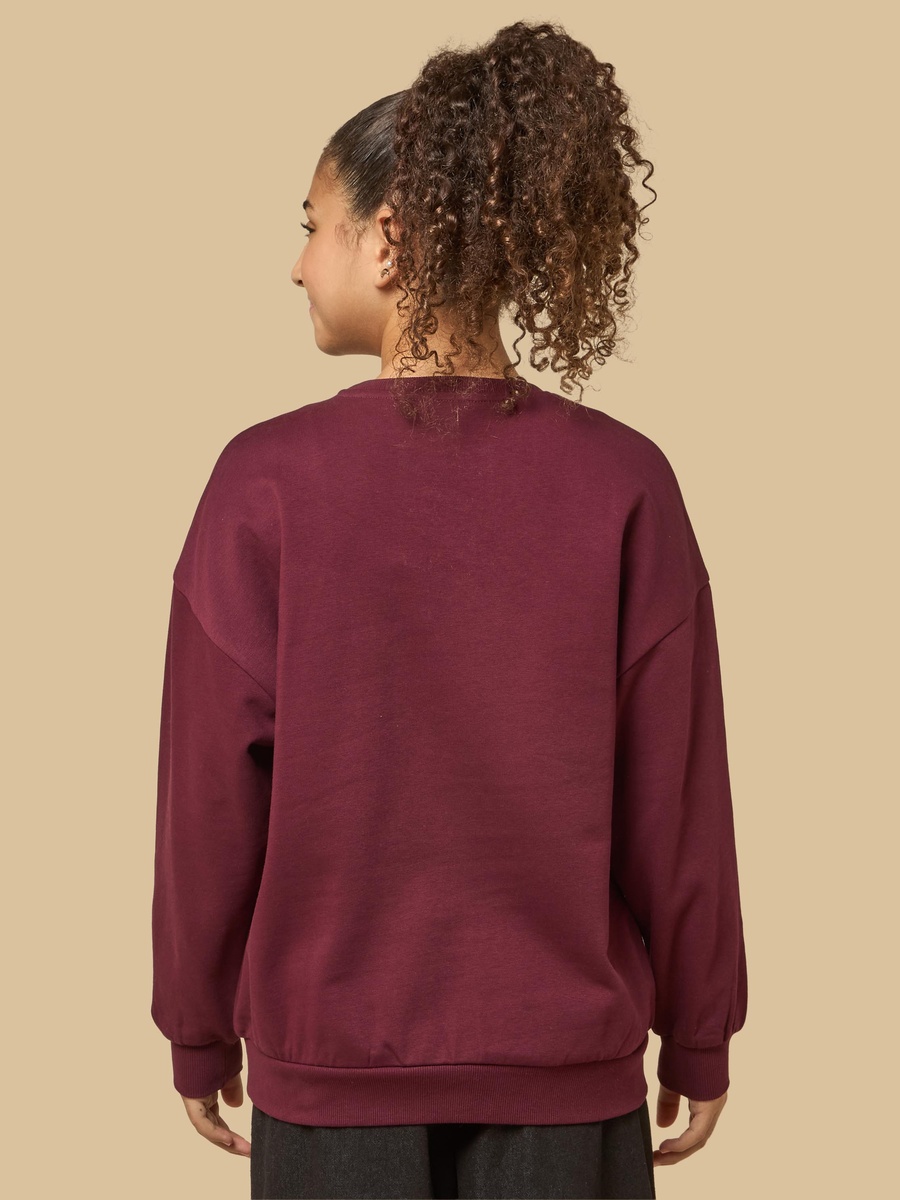 Slogan Print Oversized Sweatshirt