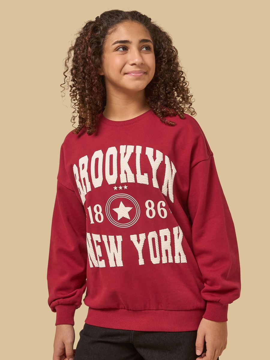 Brooklyn Print Oversized Sweatshirt