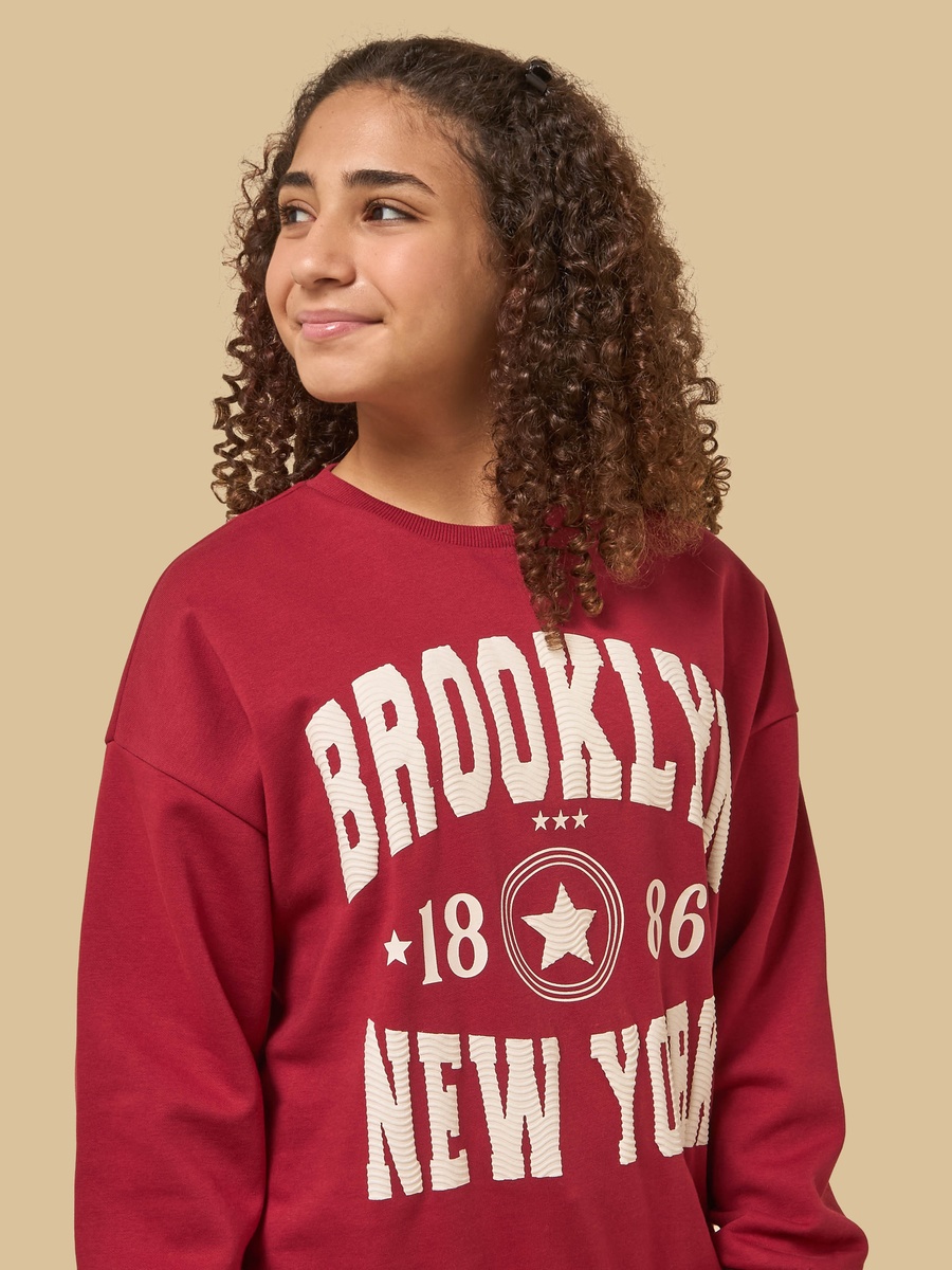 Brooklyn Print Oversized Sweatshirt