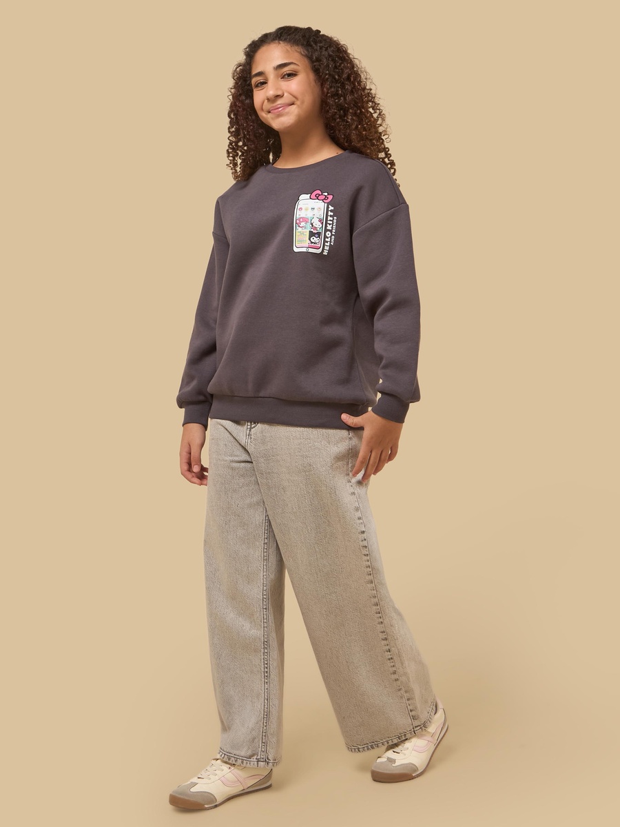 Hello Kitty and Friends Print Oversized Sweatshirt