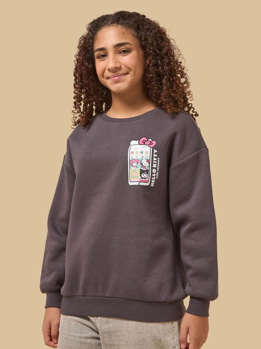 Hello Kitty and Friends Print Oversized Sweatshirt