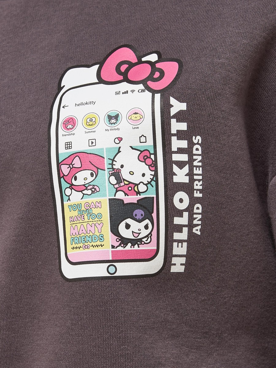 Hello Kitty and Friends Print Oversized Sweatshirt