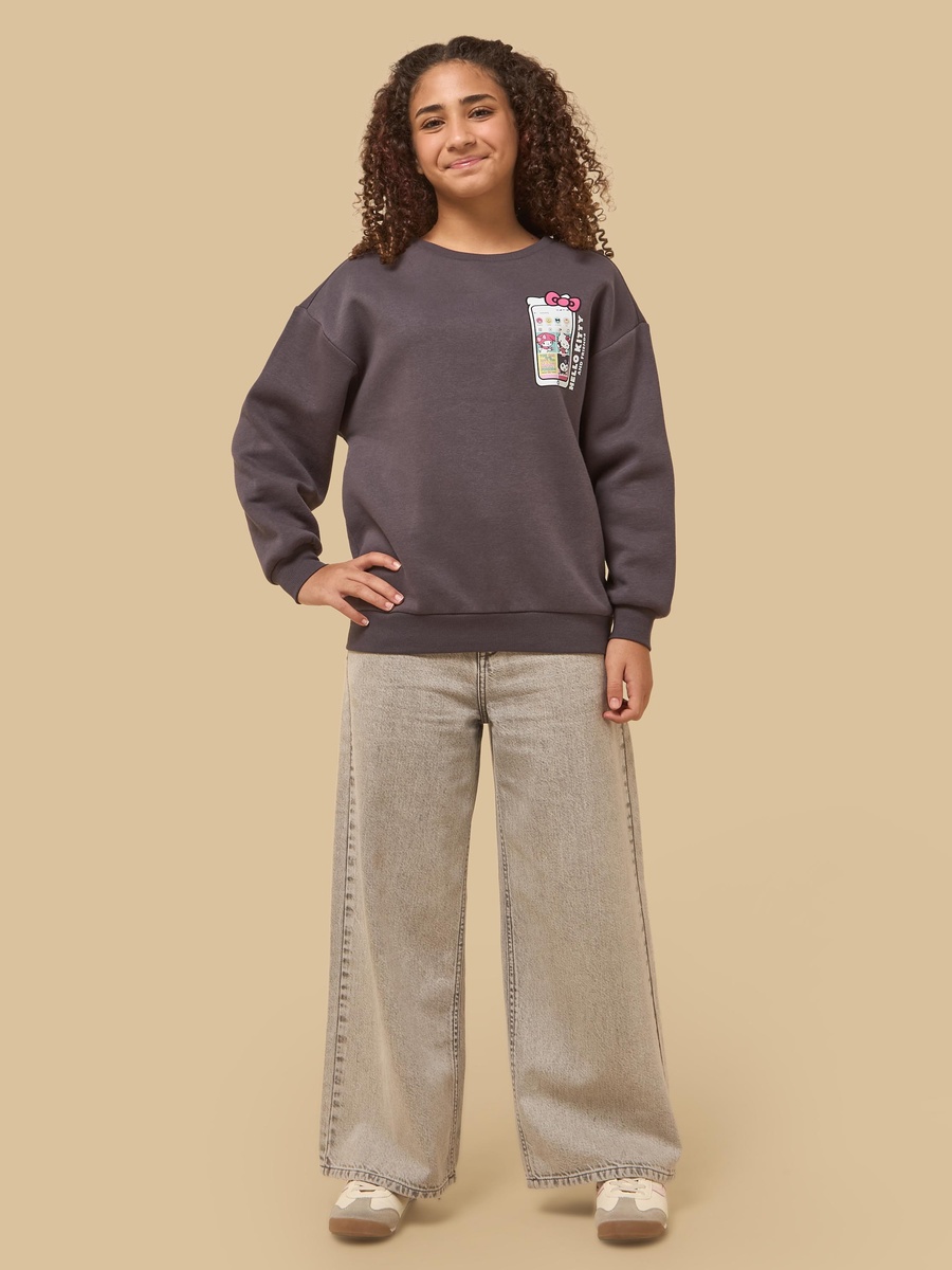 Hello Kitty and Friends Print Oversized Sweatshirt