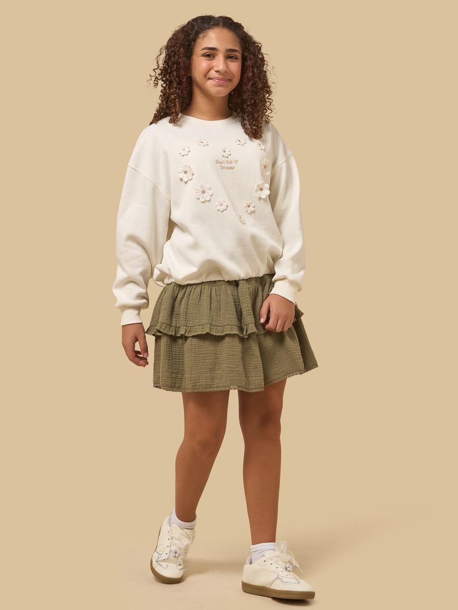 Floral 3D Applique Oversized Sweatshirt