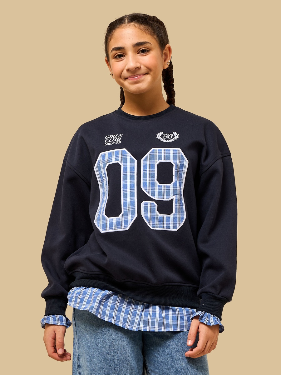 Varsity Applique Oversized Sweatshirt