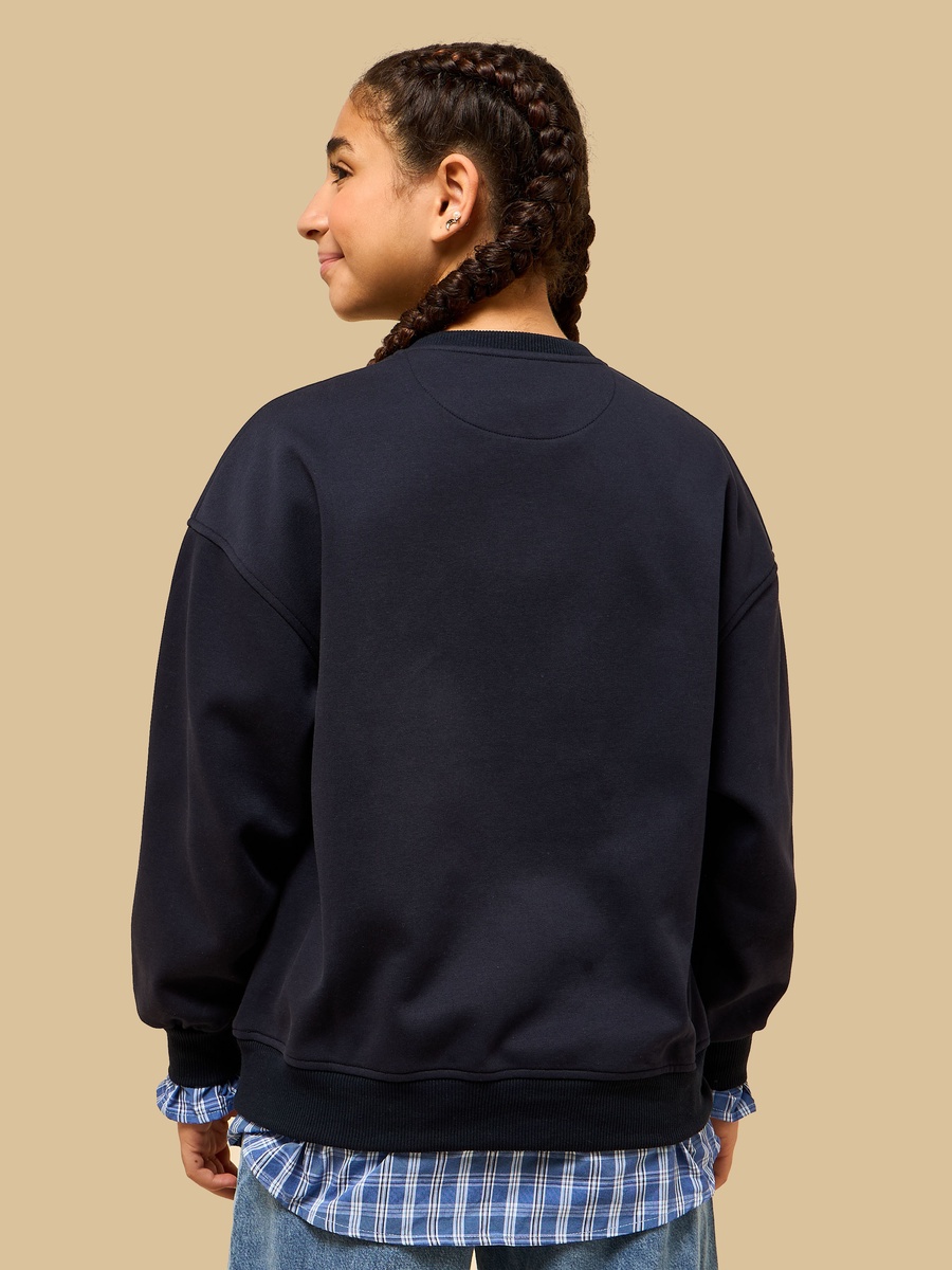 Varsity Applique Oversized Sweatshirt