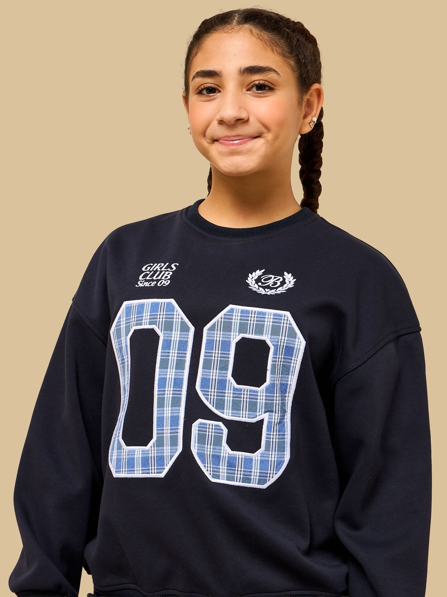 Varsity Applique Oversized Sweatshirt
