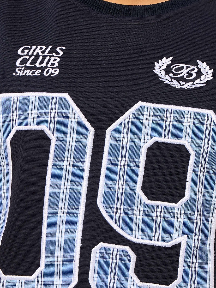 Varsity Applique Oversized Sweatshirt