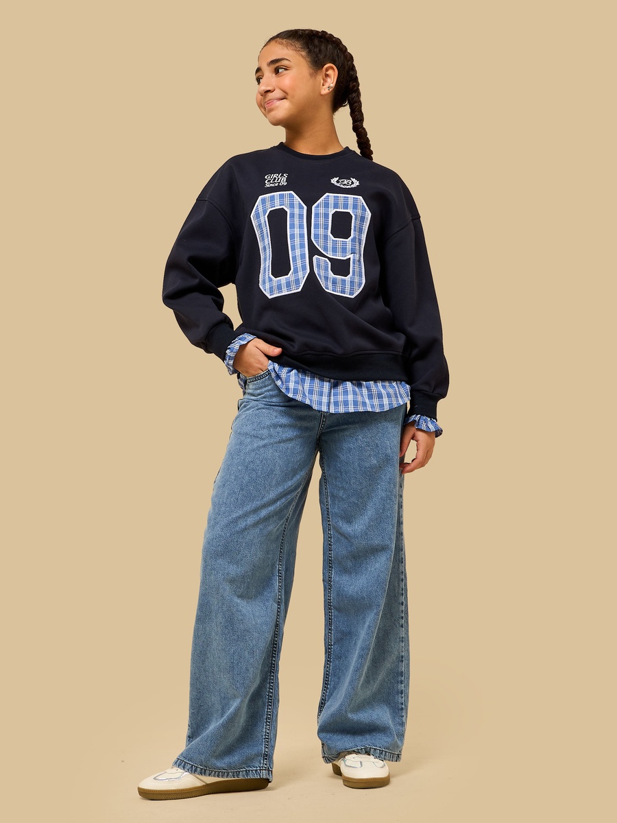 Varsity Applique Oversized Sweatshirt
