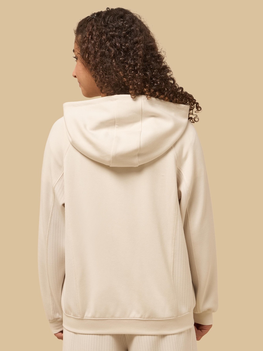 Panelled Zip Through Hoodie