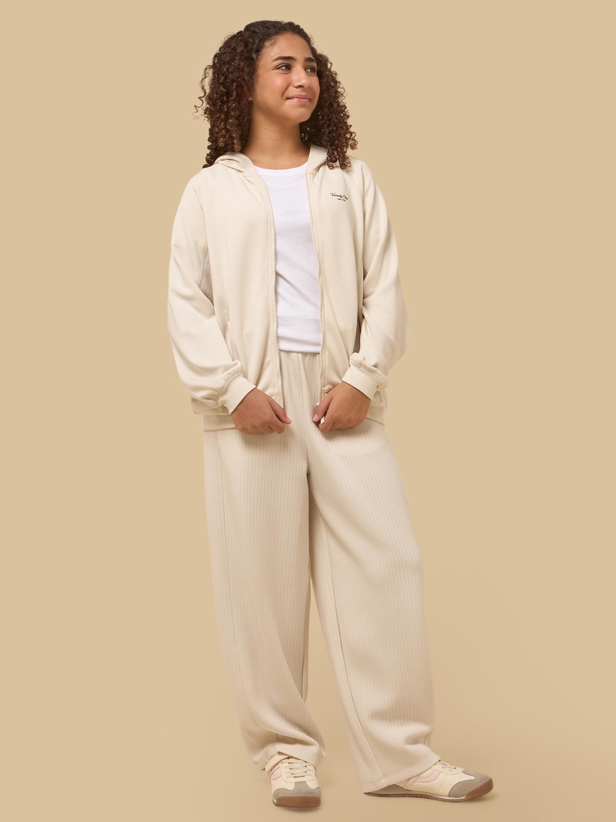 Panelled Zip Through Hoodie
