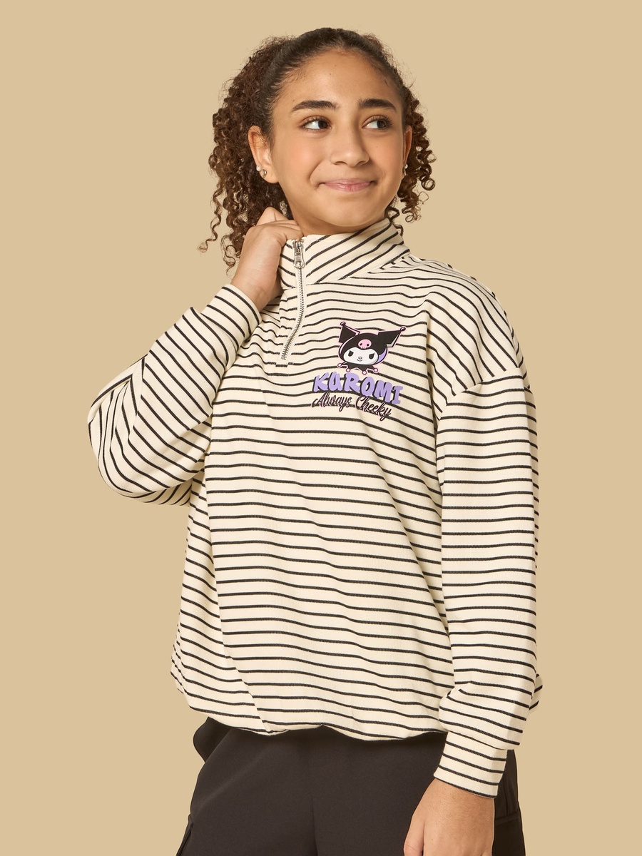 Kuromi Print High Neck Sweatshirt