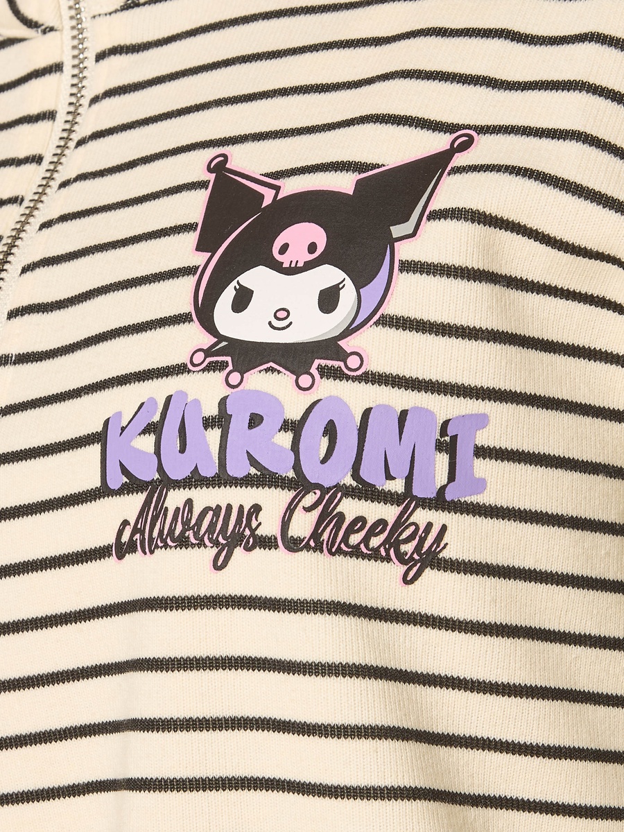 Kuromi Print High Neck Sweatshirt
