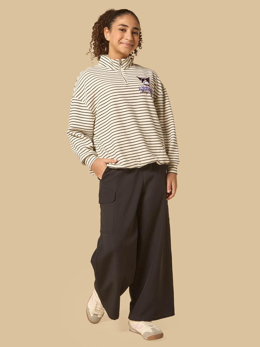 Kuromi Print High Neck Sweatshirt