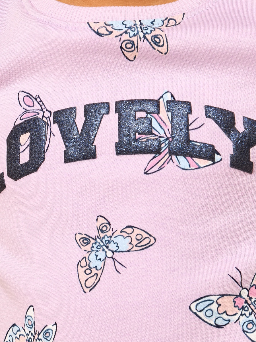 Butterfly Print Oversized Sweatshirt