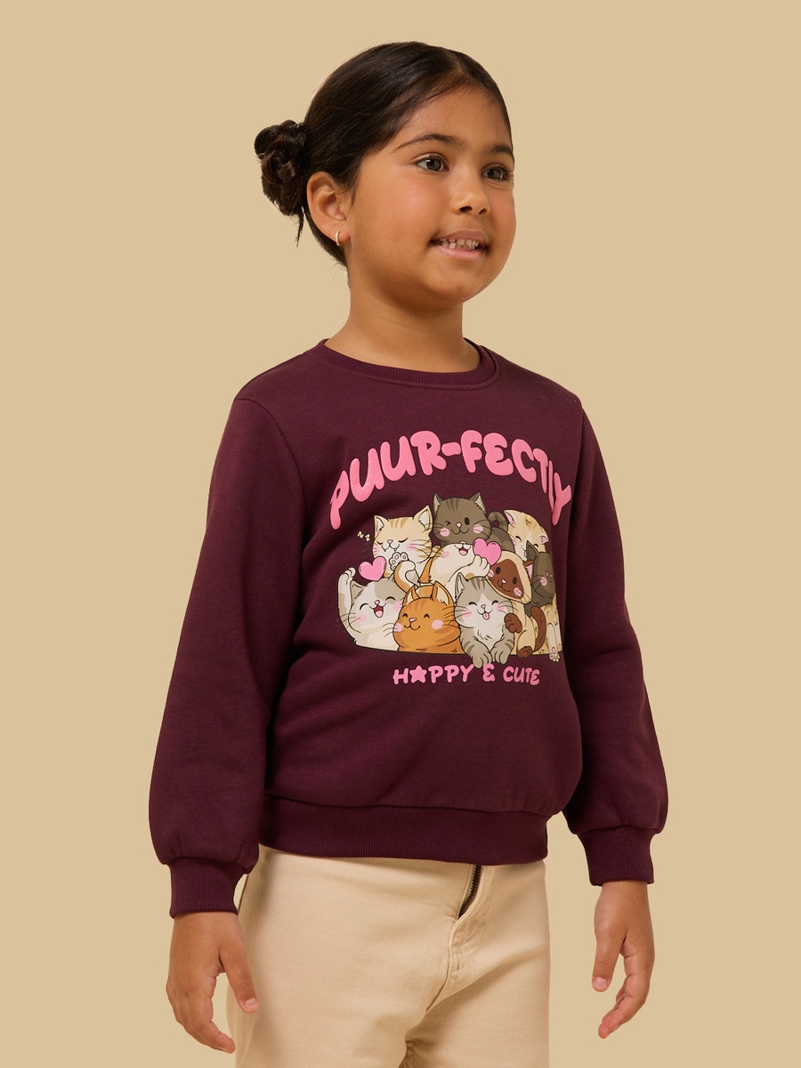 Cat Print Sweatshirt