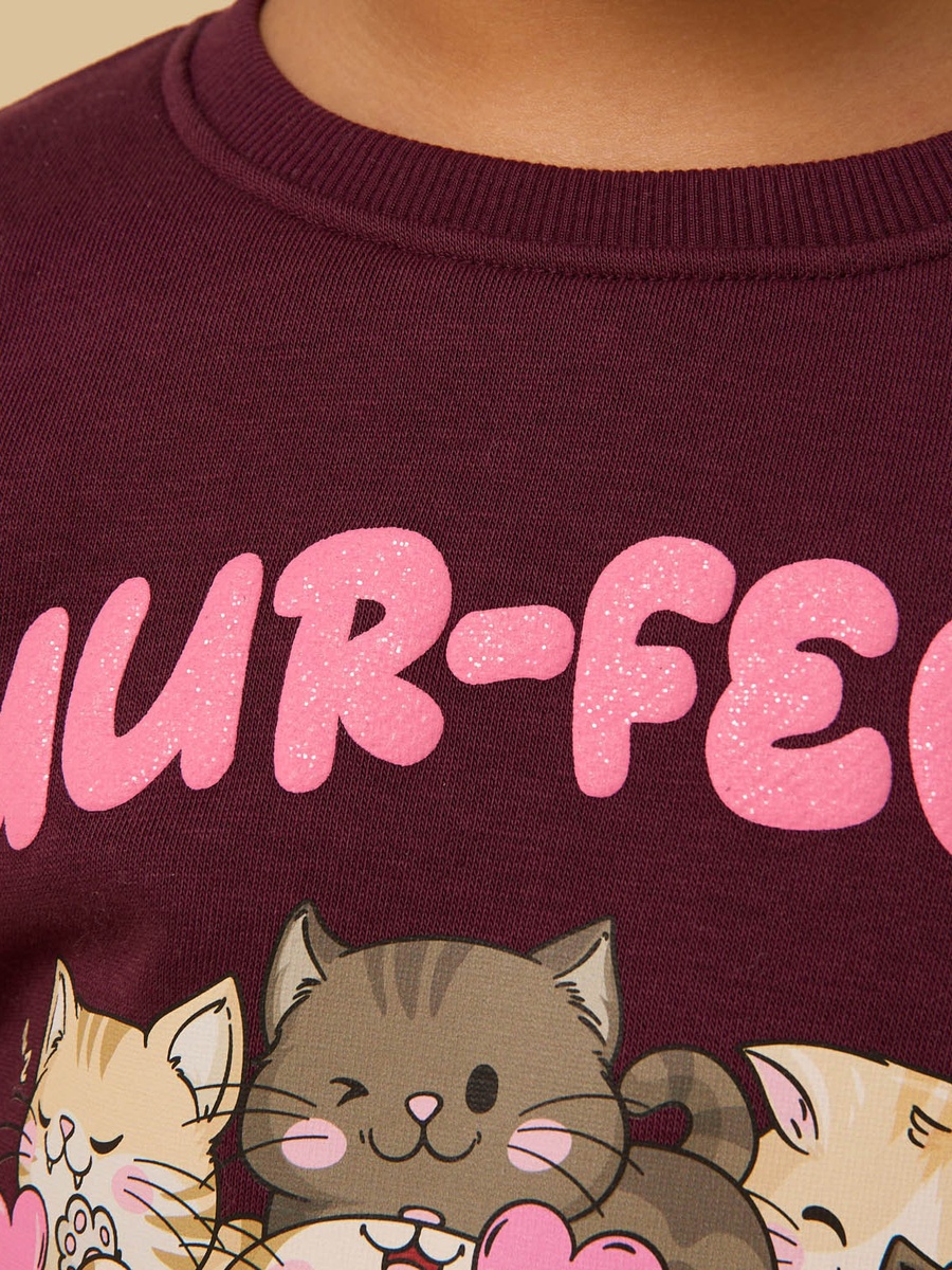 Cat Print Sweatshirt