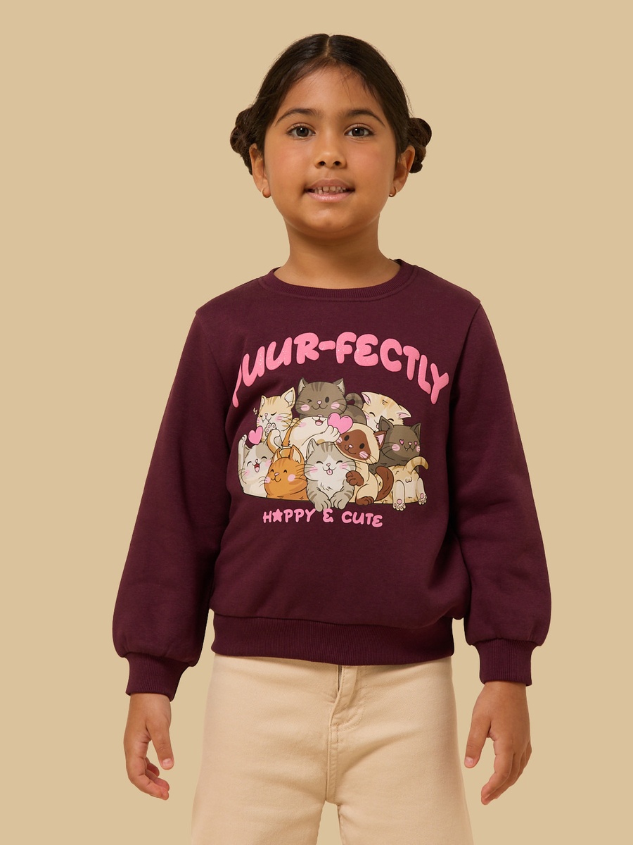 Cat Print Sweatshirt