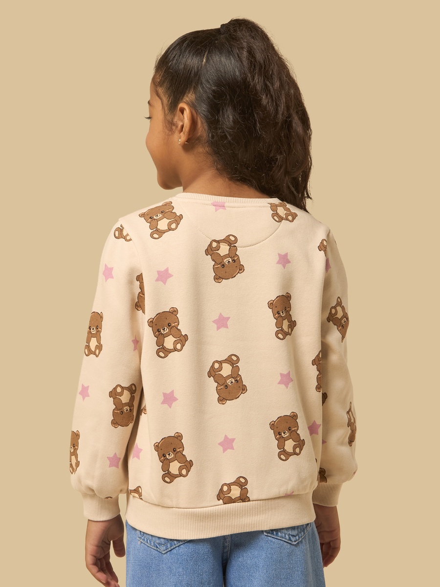 Teddy Bear Print Sweatshirt