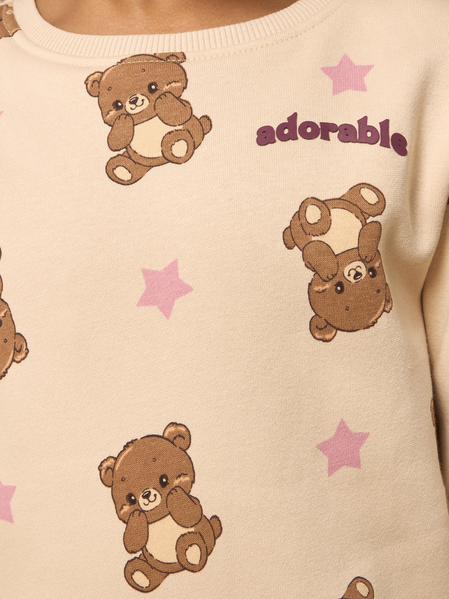 Teddy Bear Print Sweatshirt