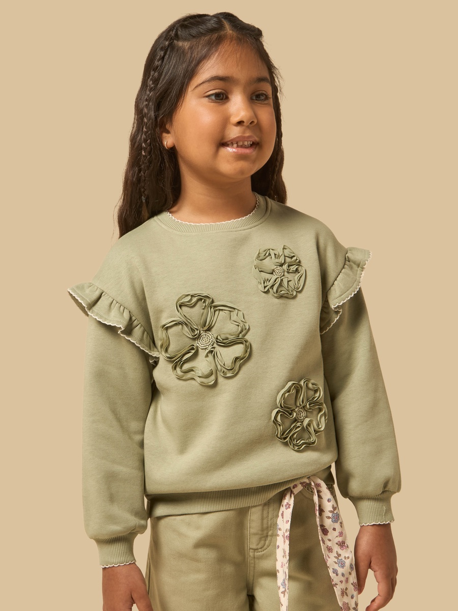 Floral Applique Sweatshirt