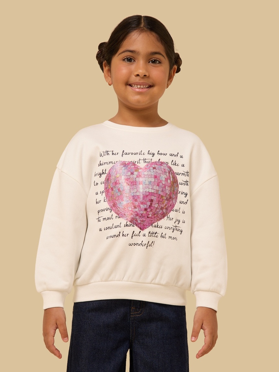 Heart Print Sweatshirt