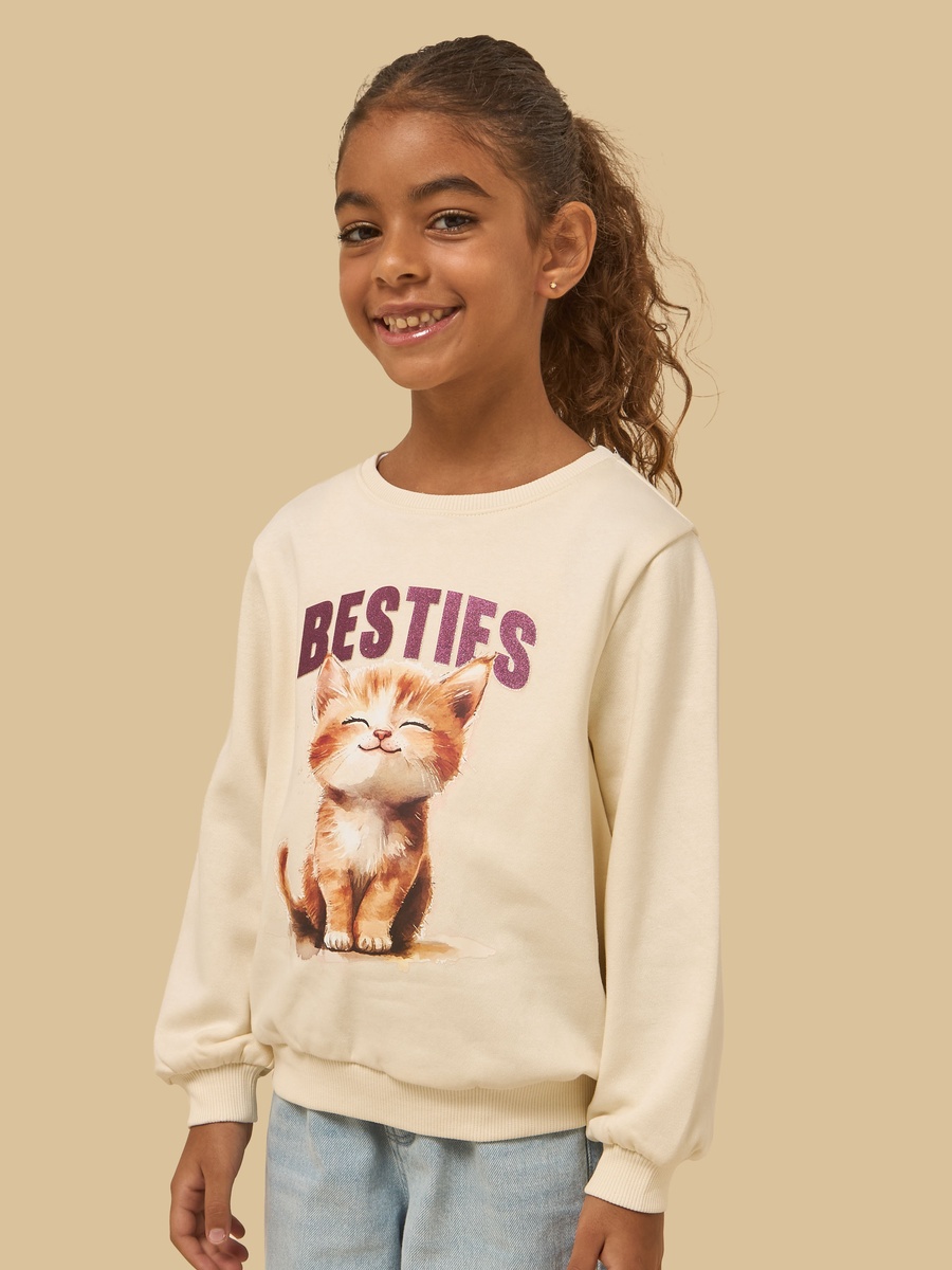 Cat Print Sweatshirt