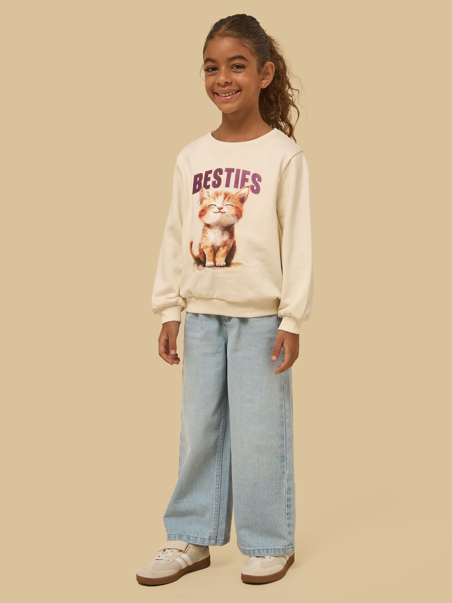 Cat Print Sweatshirt