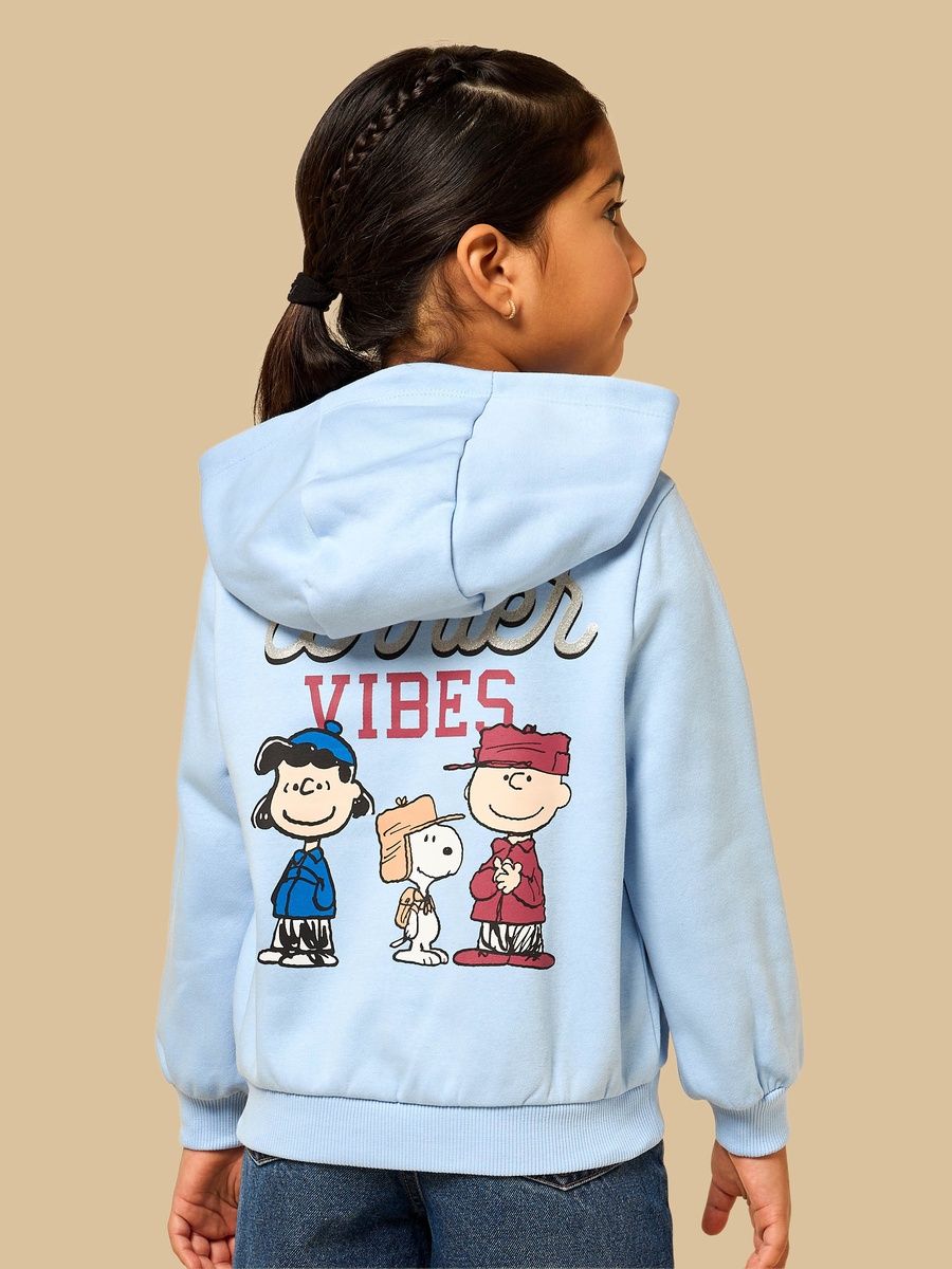 Snoopy Print Hooded Sweatshirt