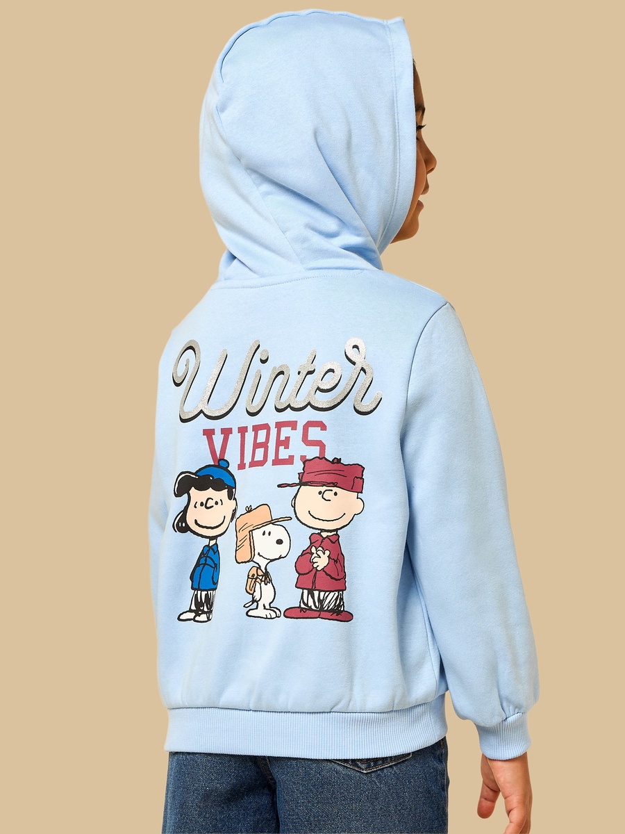 Snoopy Print Hooded Sweatshirt
