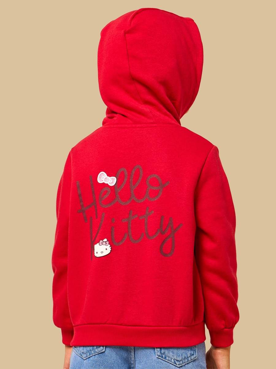 Hello Kitty Print Regular Fit Hooded Sweatshirt