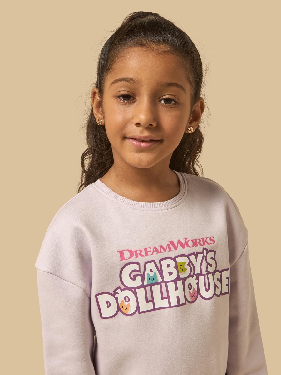 Gabbys Doll House Print Oversized Sweatshirt