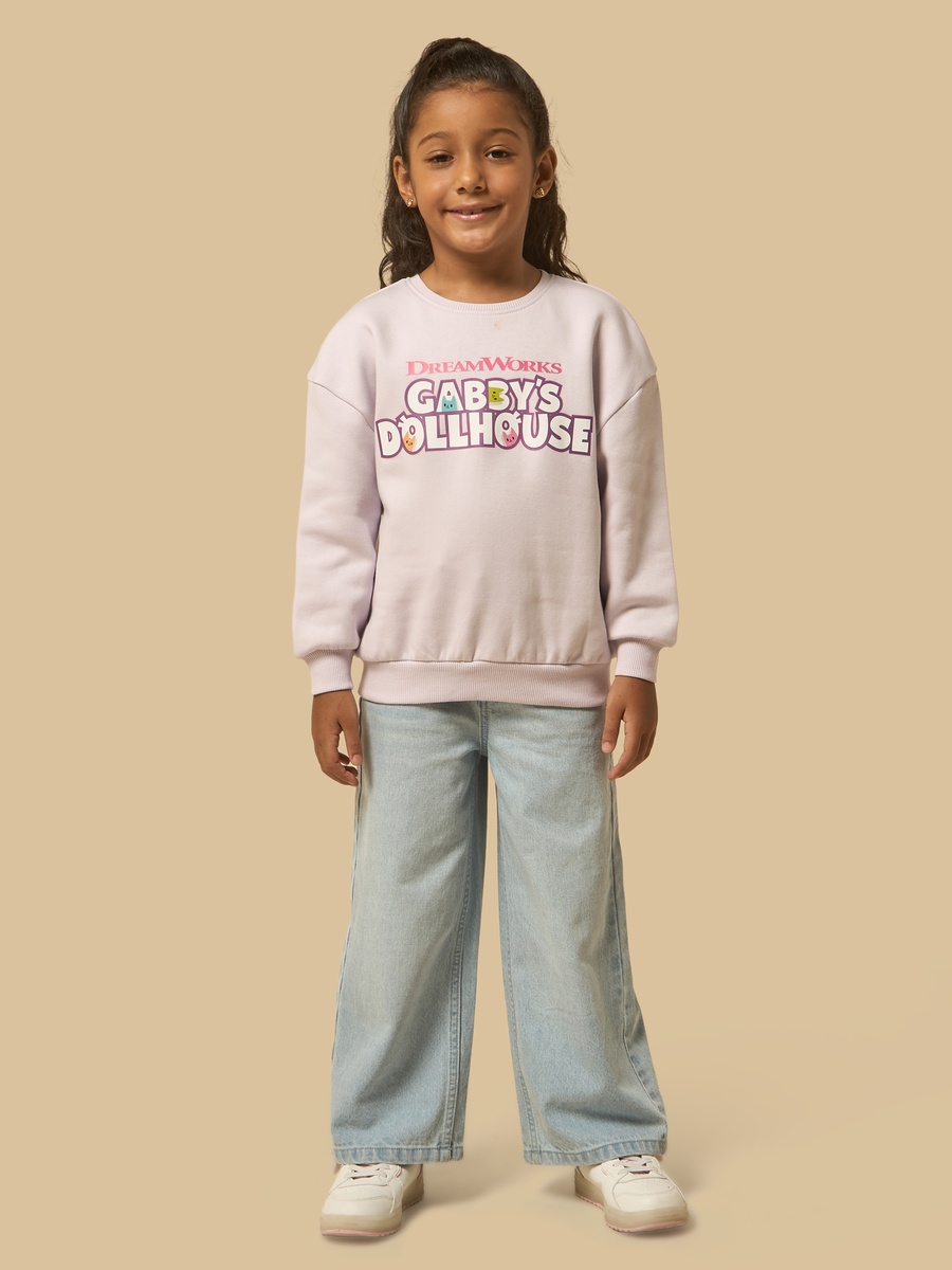 Gabbys Doll House Print Oversized Sweatshirt
