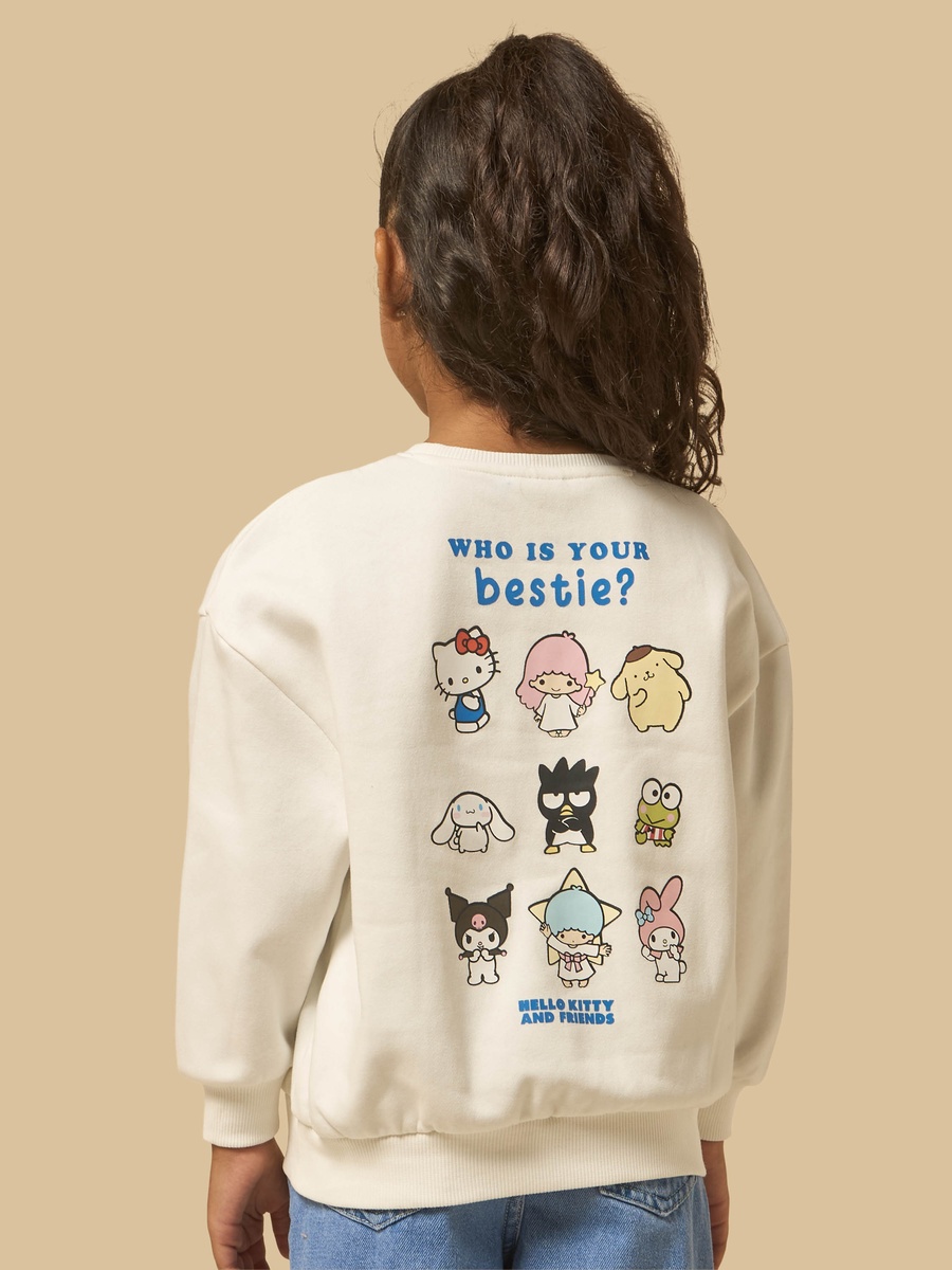 Hello Kitty and Friends Print Oversized Sweatshirt