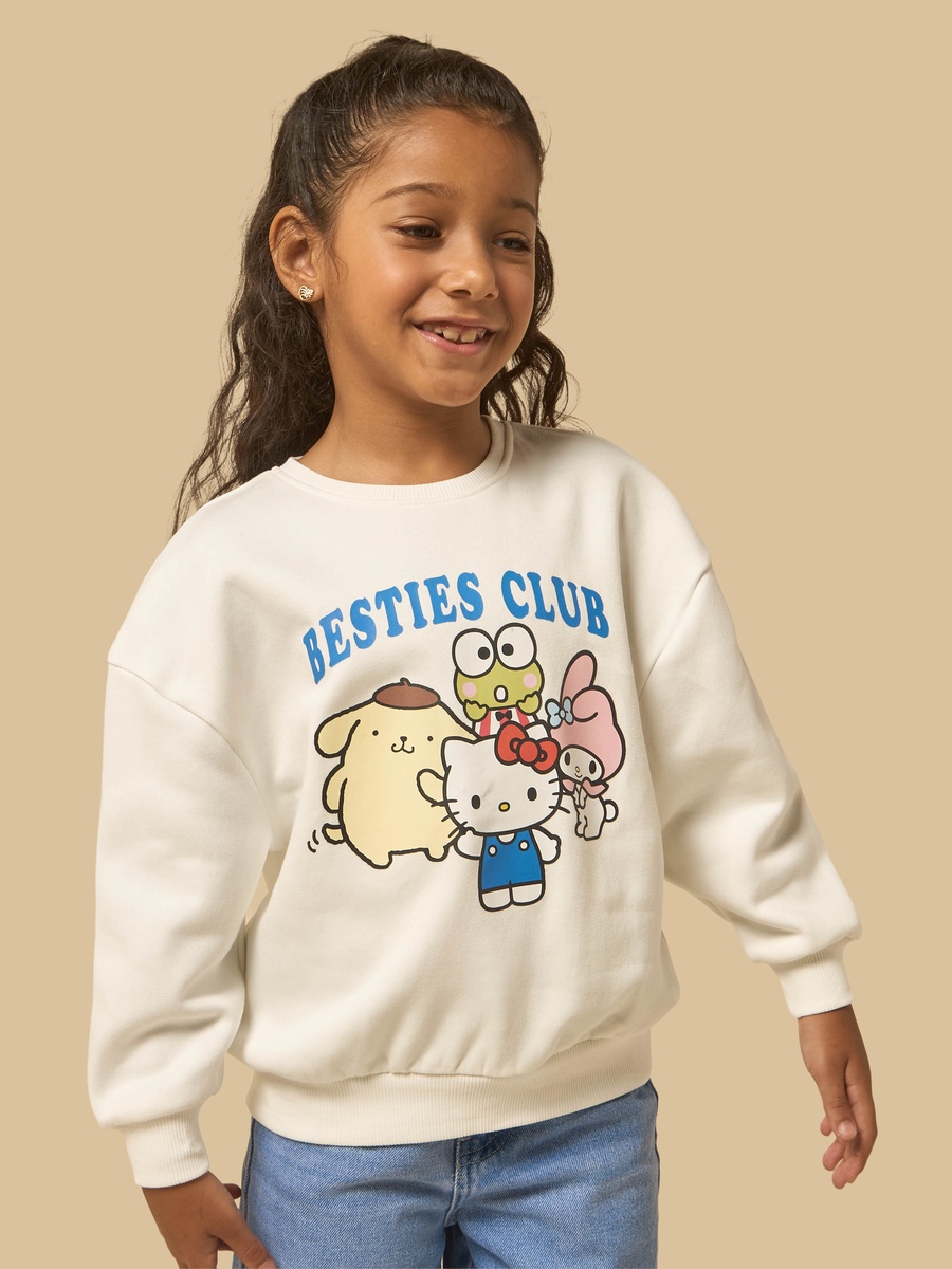 Hello Kitty and Friends Print Oversized Sweatshirt