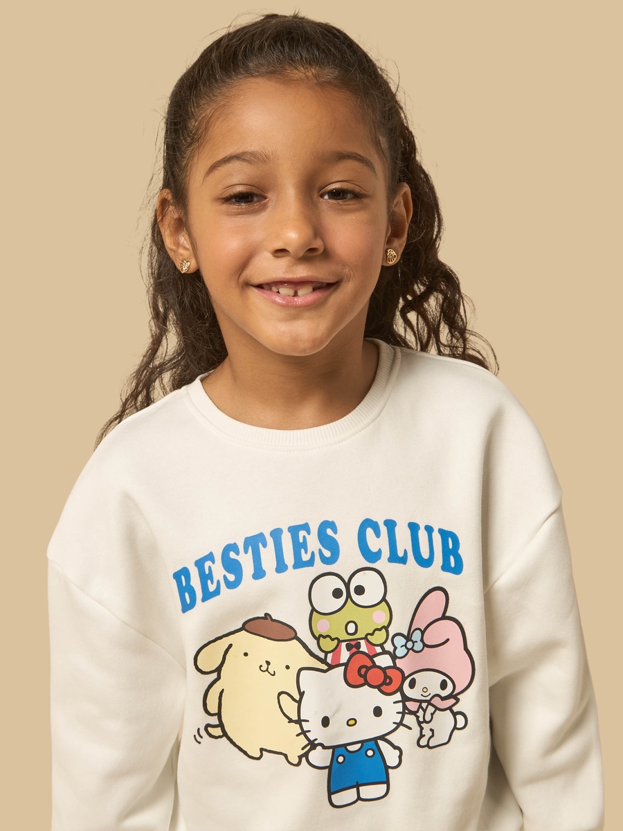 Hello Kitty and Friends Print Oversized Sweatshirt