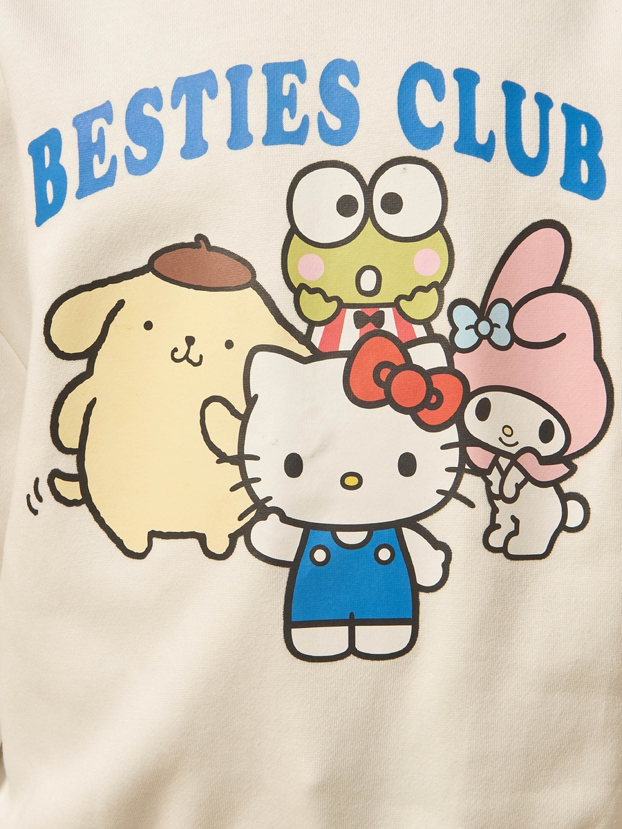 Hello Kitty and Friends Print Oversized Sweatshirt